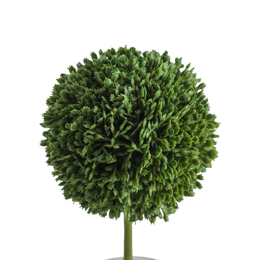 Kendy Faux Mini Topiary Plant | Set of 3 | Cream Pots | Lifelike Poly Silk 10"