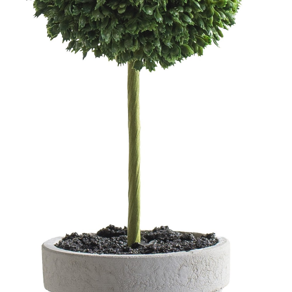 Kendy Faux Mini Topiary Plant | Set of 3 | Cream Pots | Lifelike Poly Silk 10"
