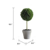 Kendy Faux Mini Topiary Plant | Set of 3 | Cream Pots | Lifelike Poly Silk 10"
