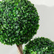 Raha Triple Ball Boxwood Tree in Black Pot | Lifelike Poly Silk 36"