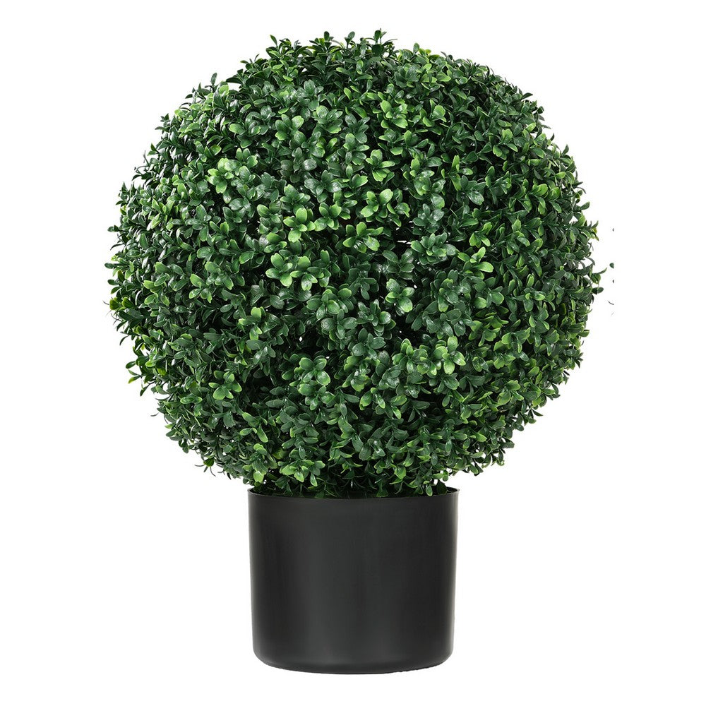 Jese Faux Boxwood Ball Topiary Tree | Set of 2 | Faux Moss | Lifelike 21"
