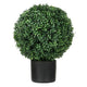 Jese Faux Boxwood Ball Topiary Tree | Set of 2 | Faux Moss | Lifelike 21"