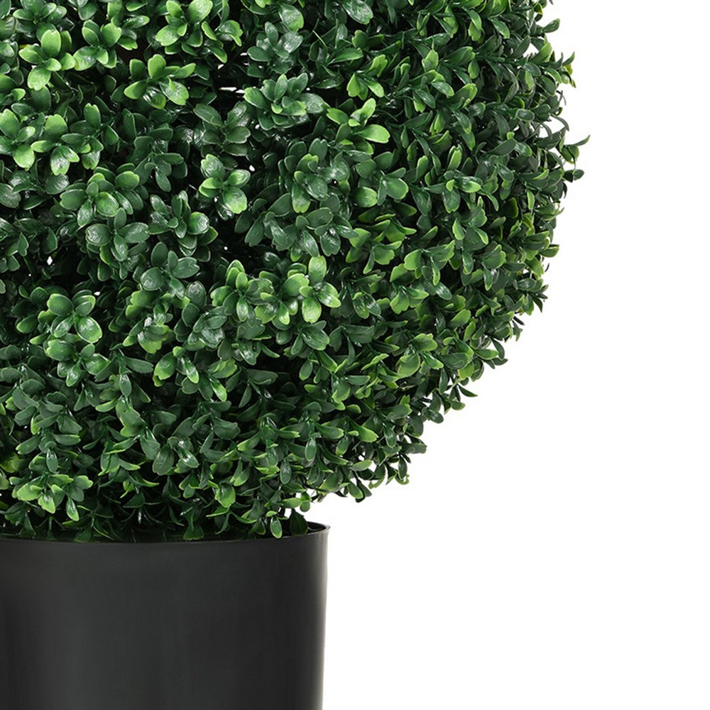 Jese Faux Boxwood Ball Topiary Tree | Set of 2 | Faux Moss | Lifelike 21"