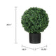Jese Faux Boxwood Ball Topiary Tree | Set of 2 | Faux Moss | Lifelike 21"