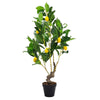 Bonny Artificial Lemon Tree with Lifelike Lemon | Black Pot | Lifelike 32"