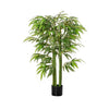Valey Faux Bamboo Tree with Cement-Filled Pot | Lifelike Poly Silk 55"