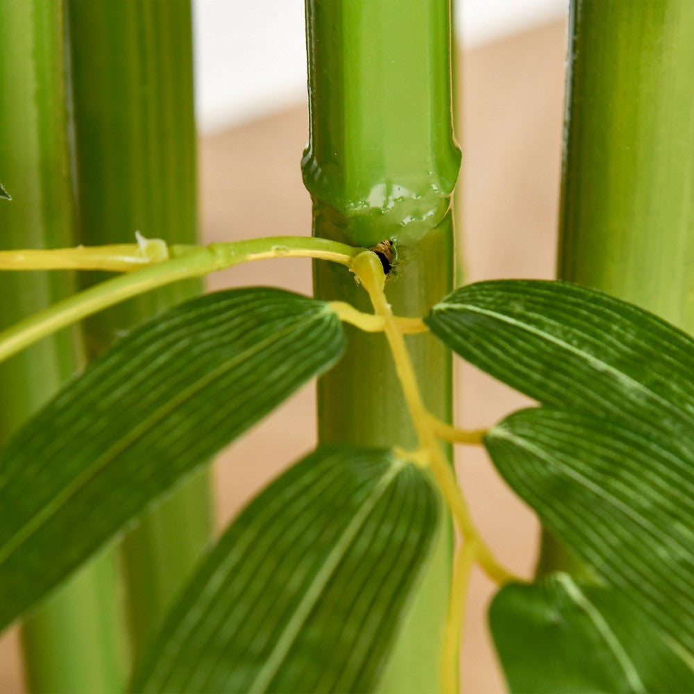 Valey Faux Bamboo Tree with Cement-Filled Pot | Lifelike Poly Silk 55"