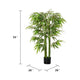 Valey Faux Bamboo Tree with Cement-Filled Pot | Lifelike Poly Silk 55"