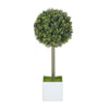 Marcy Artificial Topiary Plants Set | 114 Poly Silk Lifelike Leaves 18"