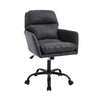 Limz Swivel Office Chair | Adjustable Height | Foam Fill Black Faux Leather