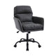 Limz Swivel Office Chair | Adjustable Height | Foam Fill Black Faux Leather