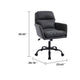 Limz Swivel Office Chair | Adjustable Height | Foam Fill Black Faux Leather