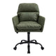 Limz Swivel Office Chair | Adjustable Height | Foam Fill Green Faux Leather