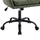 Limz Swivel Office Chair | Adjustable Height | Foam Fill Green Faux Leather