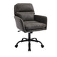 Limz Swivel Office Chair | Adjustable Height | Foam Fill Gray Faux Leather