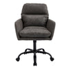 Limz Swivel Office Chair | Adjustable Height | Foam Fill Gray Faux Leather