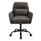 Limz Swivel Office Chair | Adjustable Height | Foam Fill Gray Faux Leather