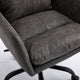 Limz Swivel Office Chair | Adjustable Height | Foam Fill Gray Faux Leather