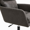 Limz Swivel Office Chair | Adjustable Height | Foam Fill Gray Faux Leather