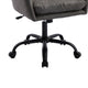 Limz Swivel Office Chair | Adjustable Height | Foam Fill Gray Faux Leather