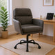 Limz Swivel Office Chair | Adjustable Height | Foam Fill Gray Faux Leather