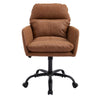 Limz Swivel Office Chair | Adjustable Height | Foam Fill Brown Faux Leather