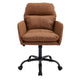 Limz Swivel Office Chair | Adjustable Height | Foam Fill Brown Faux Leather