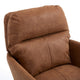 Limz Swivel Office Chair | Adjustable Height | Foam Fill Brown Faux Leather