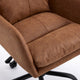Limz Swivel Office Chair | Adjustable Height | Foam Fill Brown Faux Leather
