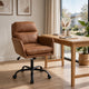 Limz Swivel Office Chair | Adjustable Height | Foam Fill Brown Faux Leather