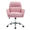 Limz Swivel Office Chair | Adjustable Height | Foam Fill Pink Faux Leather