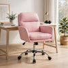 Limz Swivel Office Chair | Adjustable Height | Foam Fill Pink Faux Leather