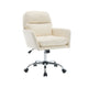Limz Swivel Office Chair | Adjustable Height | Foam Fill White Faux Leather