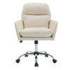 Limz Swivel Office Chair | Adjustable Height | Foam Fill White Faux Leather