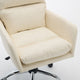 Limz Swivel Office Chair | Adjustable Height | Foam Fill White Faux Leather