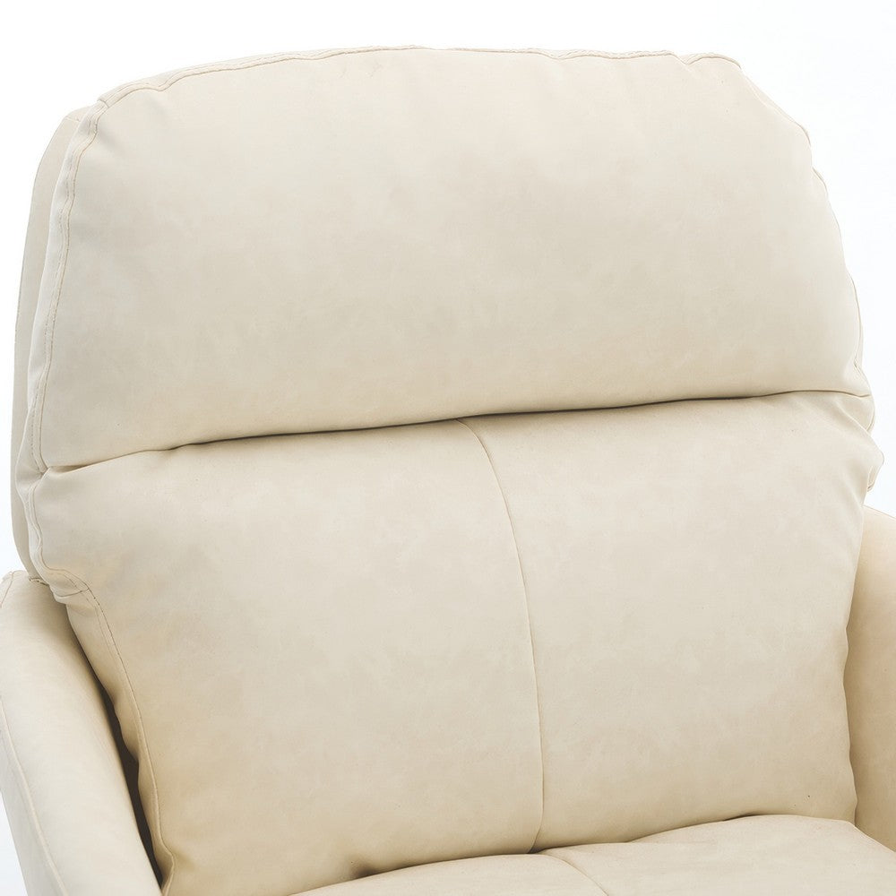 Limz Swivel Office Chair | Adjustable Height | Foam Fill White Faux Leather