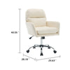Limz Swivel Office Chair | Adjustable Height | Foam Fill White Faux Leather