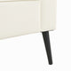 Pimi Sofa Chair Set of 2 | Cream White Faux Leather | Retro Black Legs