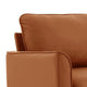 Pimi Sofa Chair Set of 2 | Brown Faux Leather | Retro Style Black Legs
