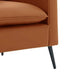 Pimi Sofa Chair Set of 2 | Brown Faux Leather | Retro Style Black Legs
