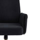 Vena Liftable Office Chair | Memory Foam Black Corduroy | Gold Metal Base