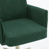 Vena Liftable Office Chair | Memory Foam Green Corduroy | Gold Metal Base