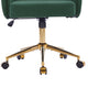 Vena Liftable Office Chair | Memory Foam Green Corduroy | Gold Metal Base