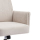 Vena Liftable Office Chair | Memory Foam White Corduroy | Gold Metal Base