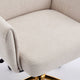 Vena Liftable Office Chair | Memory Foam White Corduroy | Gold Metal Base