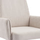 Vena Liftable Office Chair | Memory Foam White Corduroy | Gold Metal Base