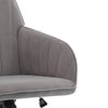 Arun Swivel Office Chair | Memory Foam | Tufted Gray Velvet | Silver Metal