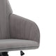 Arun Swivel Office Chair | Memory Foam | Tufted Gray Velvet | Silver Metal