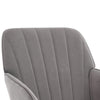 Arun Swivel Office Chair | Memory Foam | Tufted Gray Velvet | Silver Metal