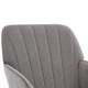Arun Swivel Office Chair | Memory Foam | Tufted Gray Velvet | Silver Metal